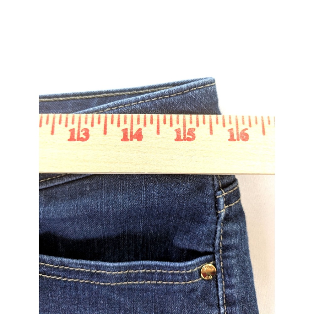 Jennifer Lopez Womens Dark Wash Denim Capri Jeans Blue Size 8 Cropped Pants - Picture 6 of 7